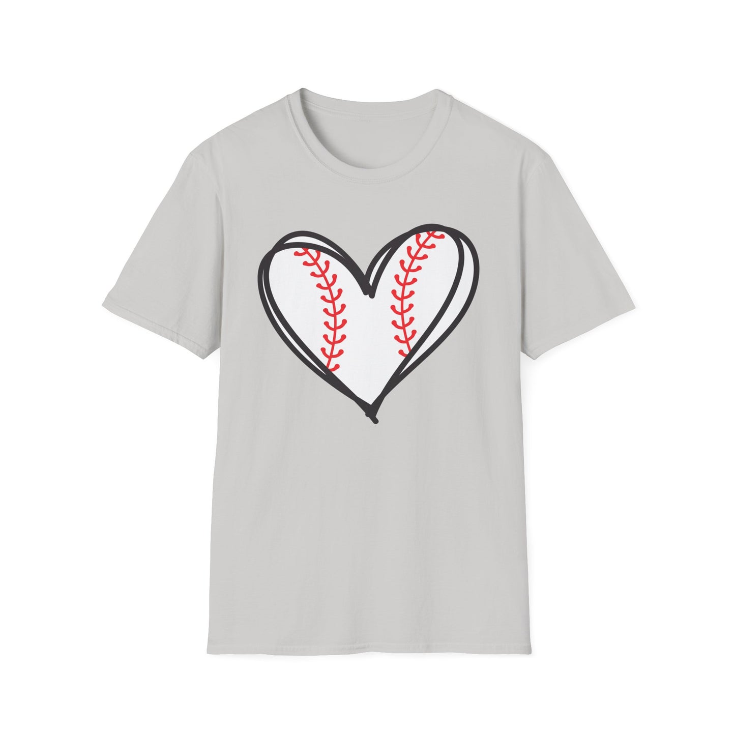Baseball Love Heart Shirt – Softstyle Game Day Tee