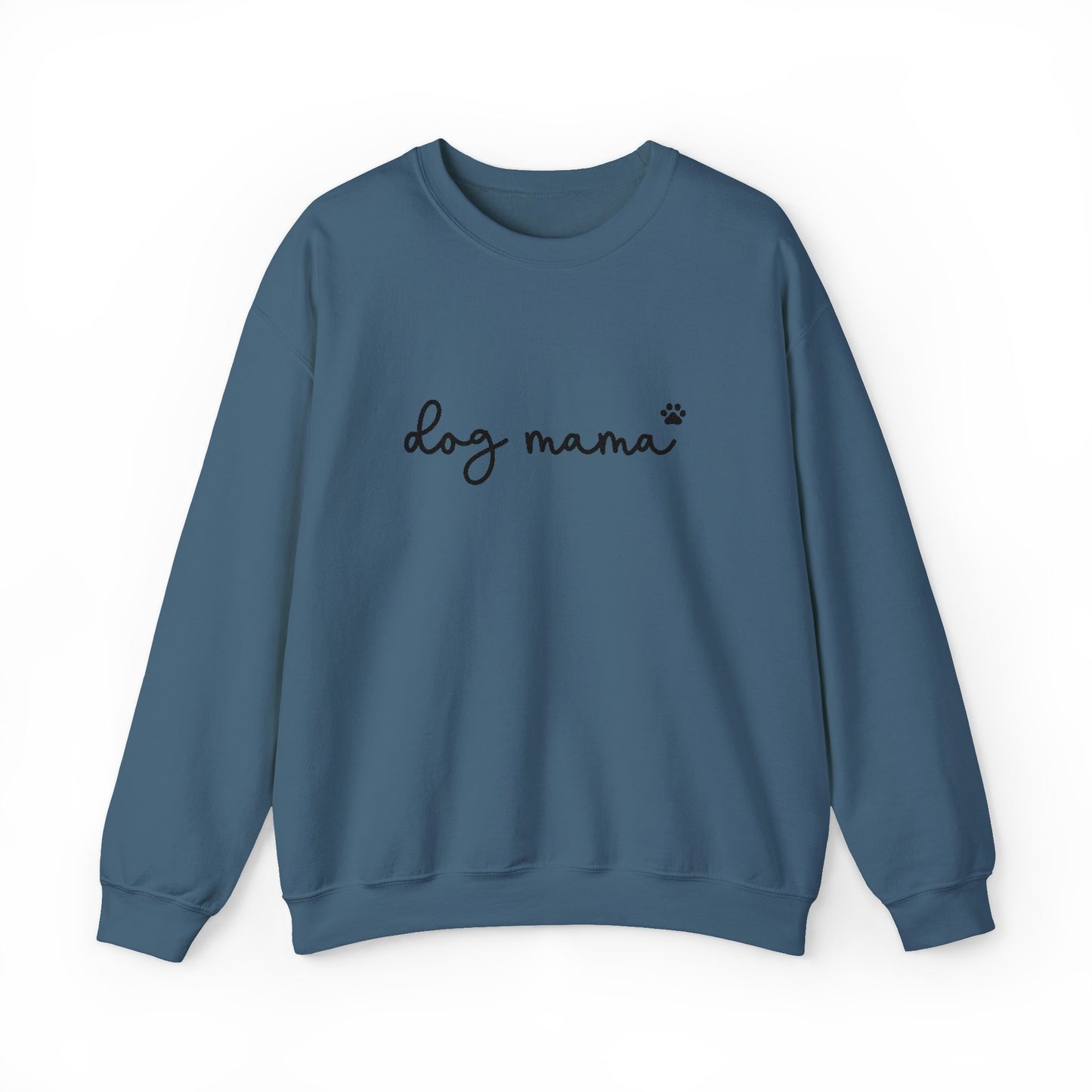 Dog Mama Embroidered Crewneck Sweatshirt | Gildan 18000