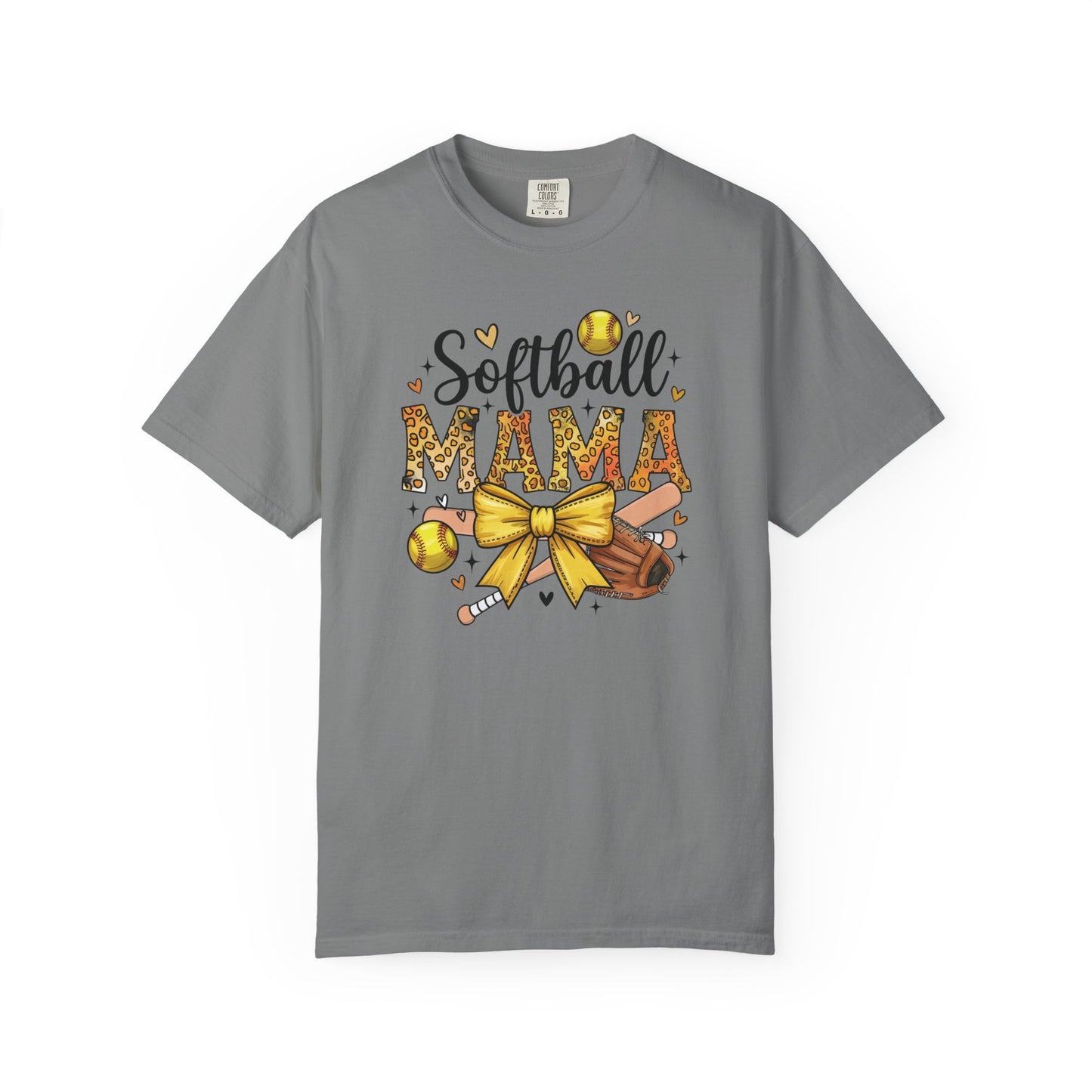 Softball Mama T-Shirt — Cute Softball Mom Tee with Bow & Glove