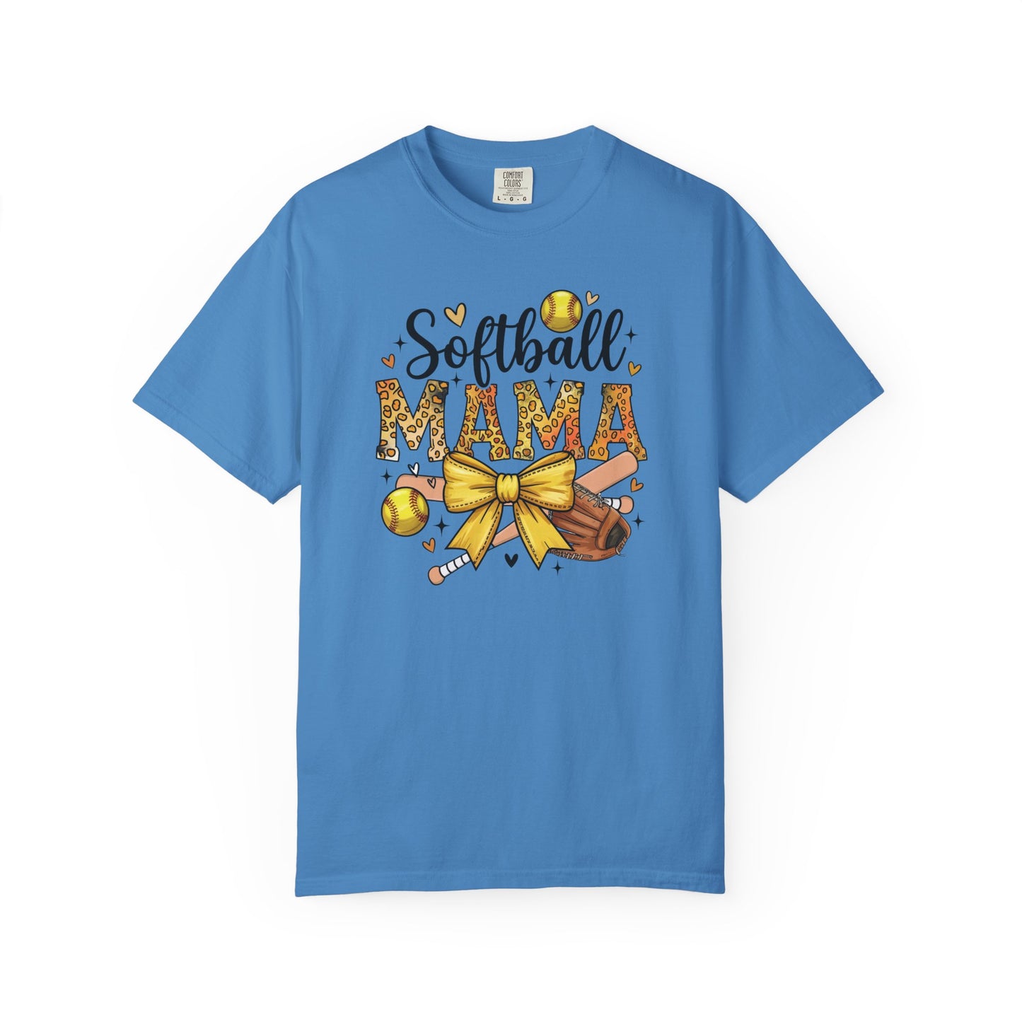 Softball Mama T-Shirt — Cute Softball Mom Tee with Bow & Glove
