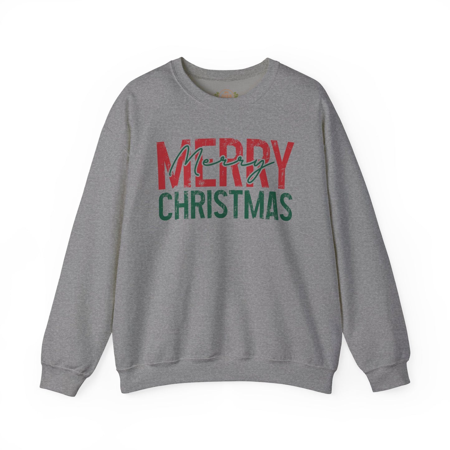 Merry Christmas Crewneck Sweatshirt — Festive Holiday Graphic Pullover