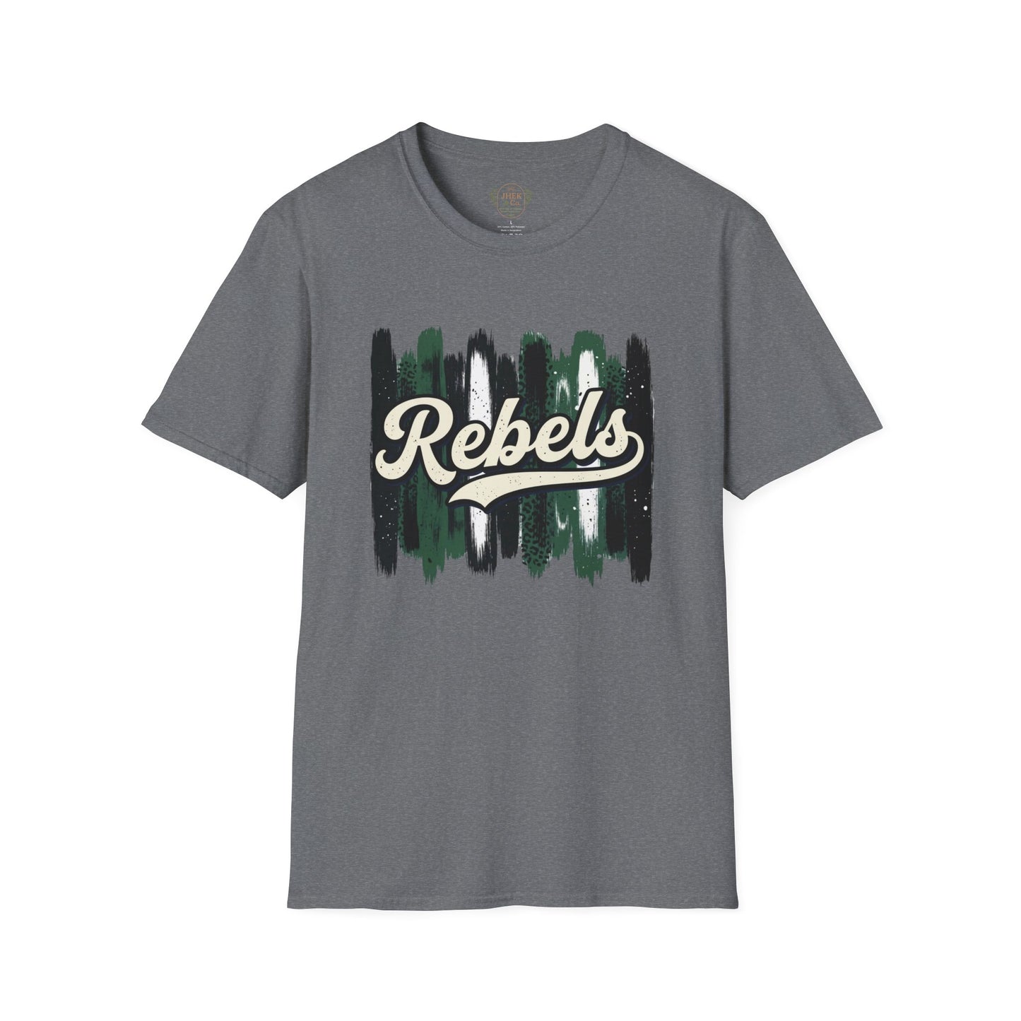 Rebels Brushstroke T-Shirt — Retro Script Baseball Style Tee