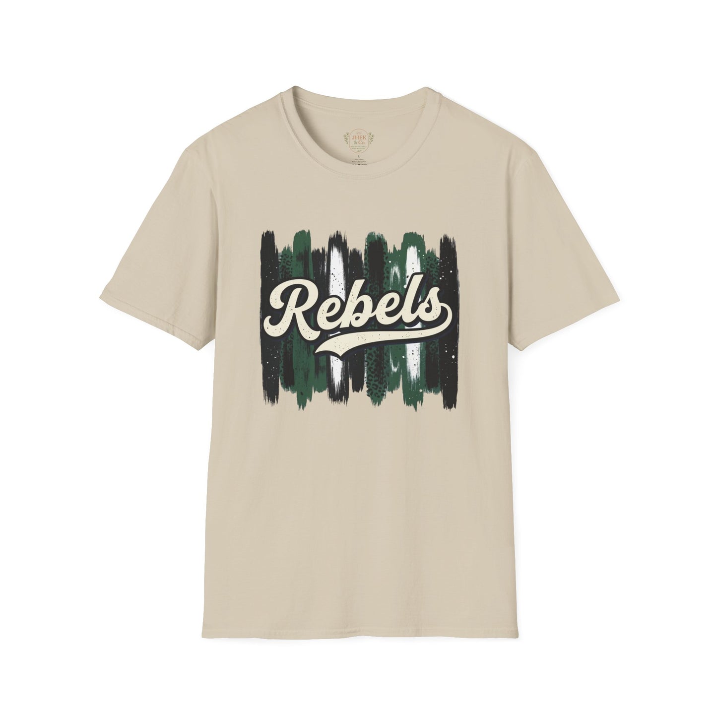 Rebels Brushstroke T-Shirt — Retro Script Baseball Style Tee