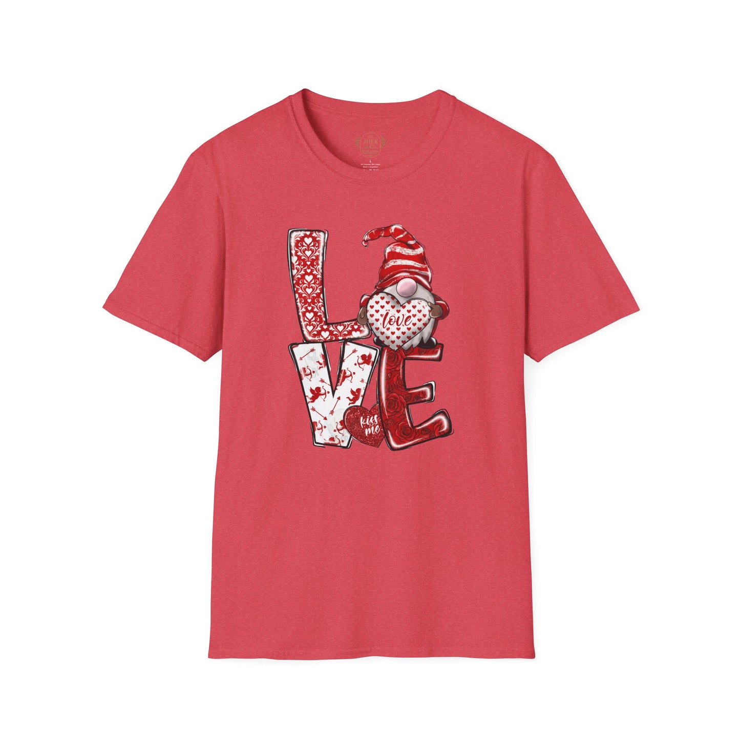 Valentine Gnome "LOVE" Tee – Cute Valentine’s Day T-Shirt