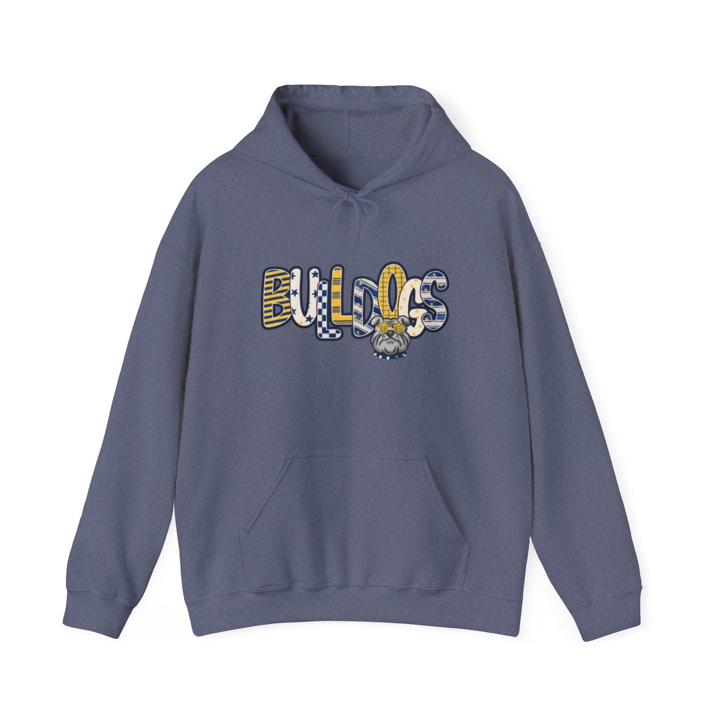 Bulldogs Graphic Hoodie — Vintage Mascot Lettering Sweatshirt