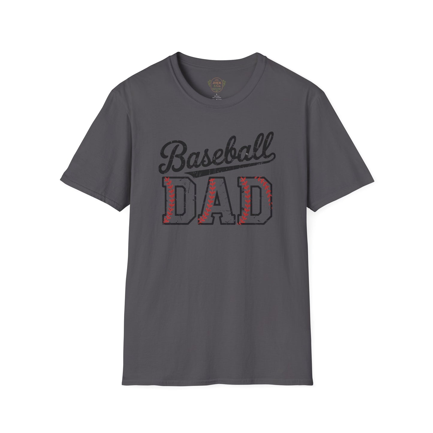 Baseball Dad T-Shirt – Vintage Stitch Lettering Tee for Proud Baseball Fathers