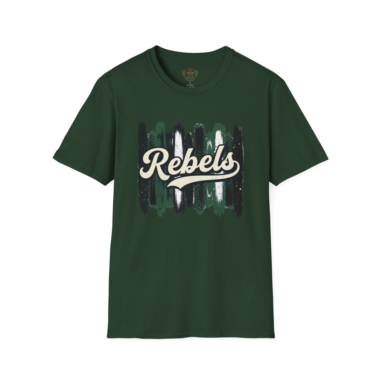 Rebels Brushstroke T-Shirt — Retro Script Baseball Style Tee