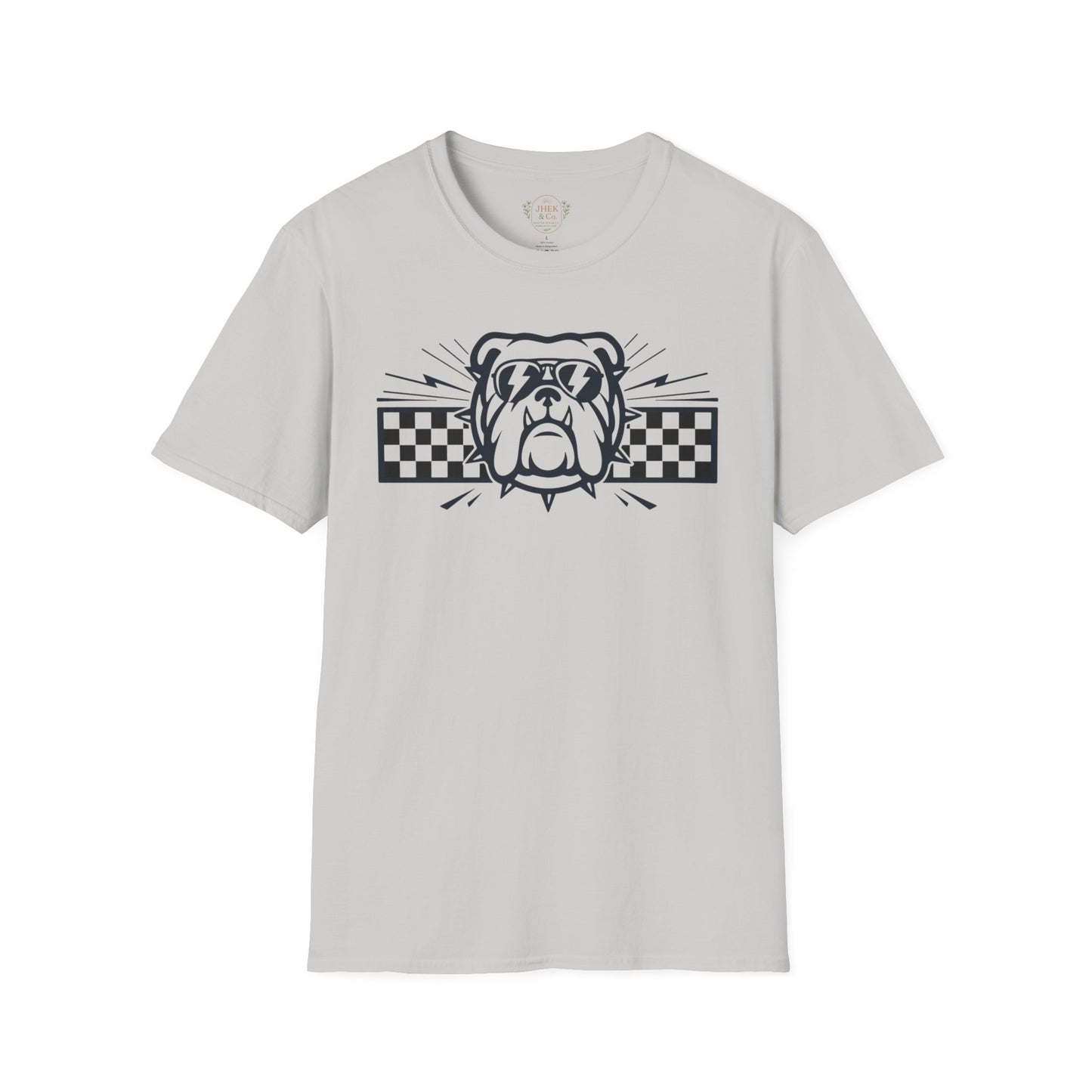 Bulldog Checkerboard Graphic Tee