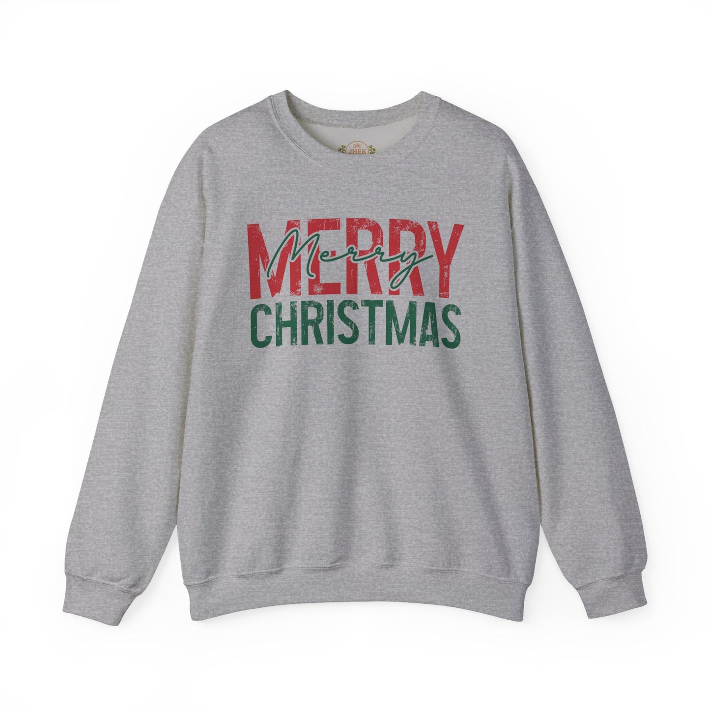 Merry Christmas Crewneck Sweatshirt — Festive Holiday Graphic Pullover