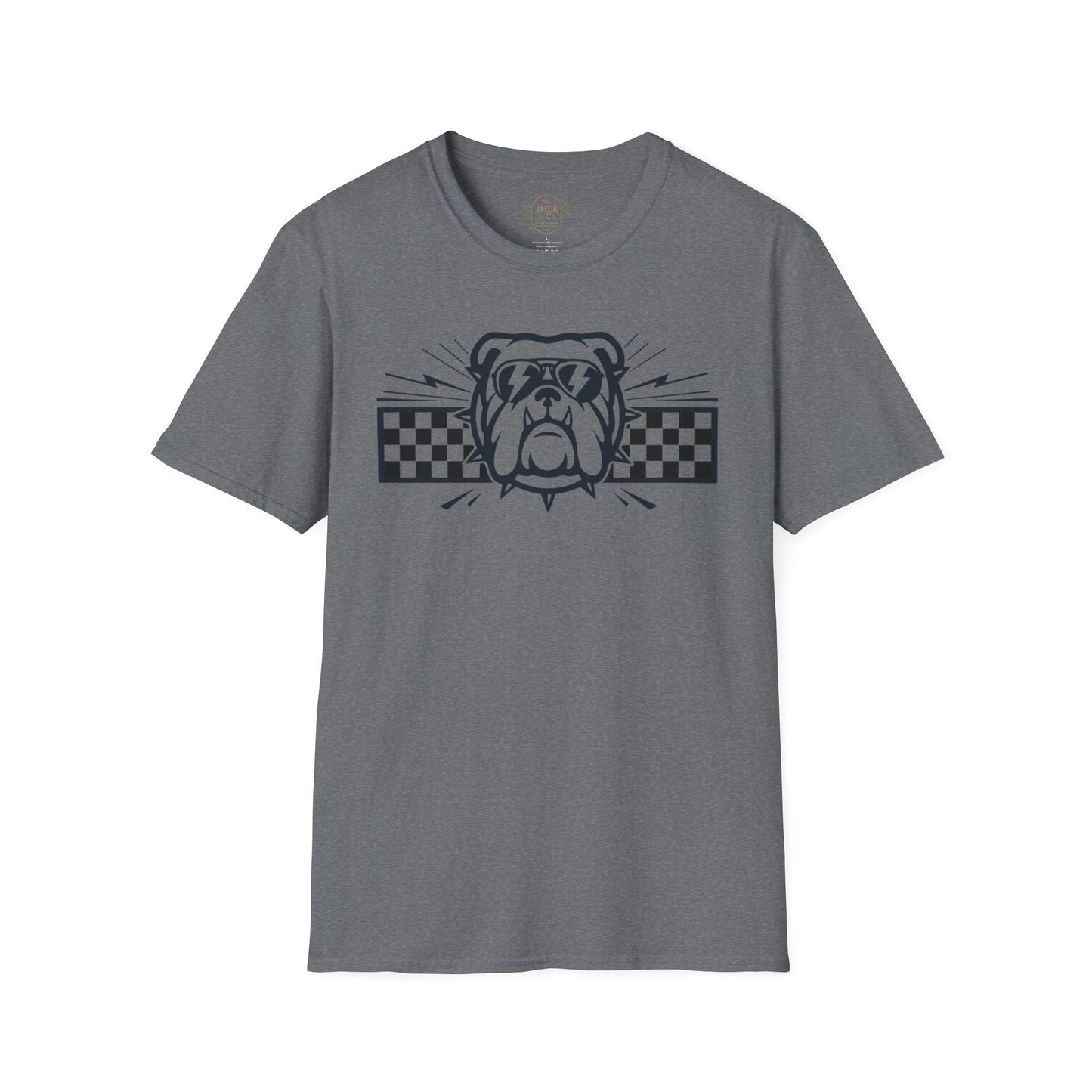 Bulldog Checkerboard Graphic Tee