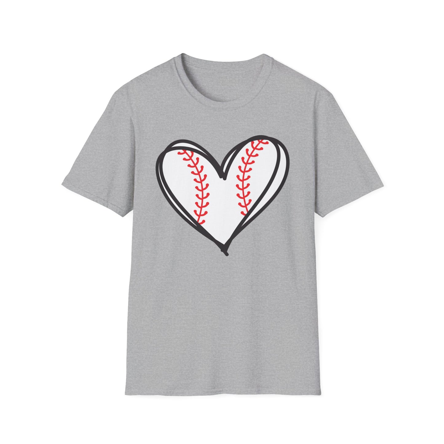 Baseball Love Heart Shirt – Softstyle Game Day Tee