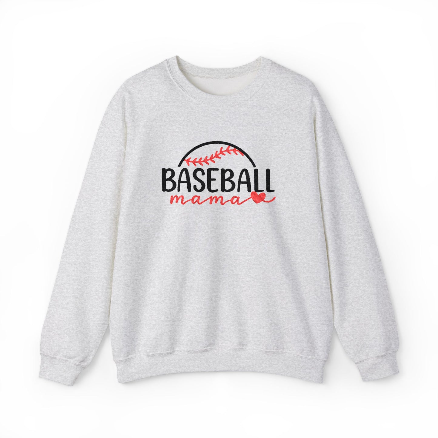Baseball Mama Sweatshirt — Women's Baseball Mom Crewneck (Embroidered)