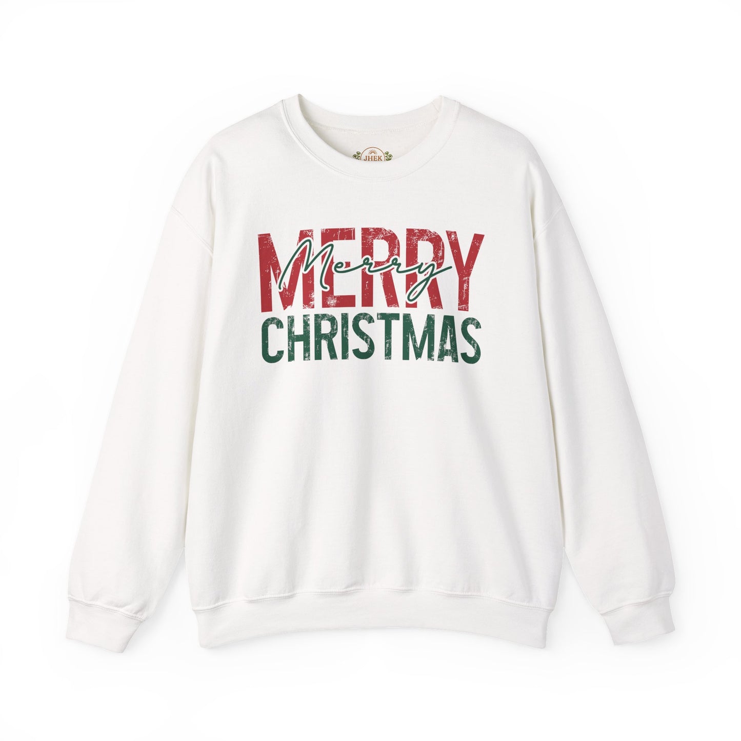 Merry Christmas Crewneck Sweatshirt — Festive Holiday Graphic Pullover