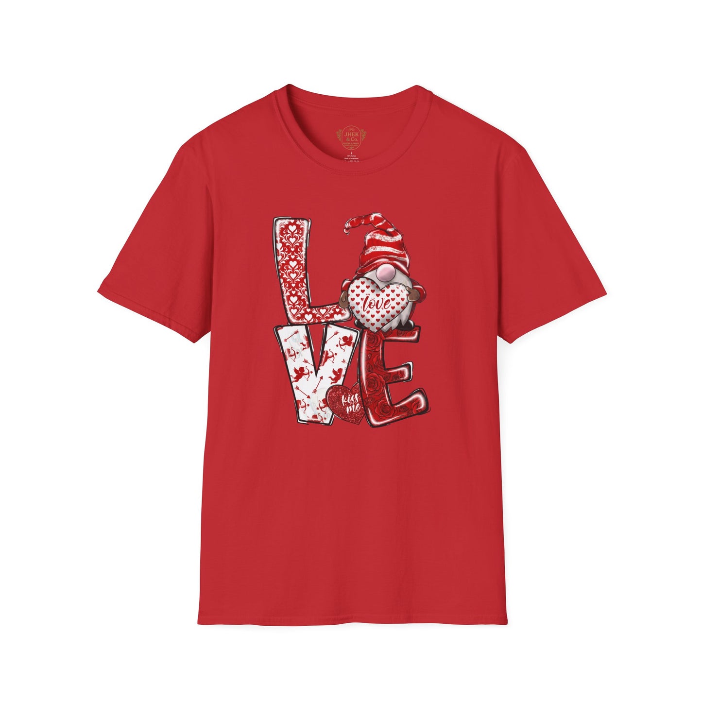 Valentine Gnome "LOVE" Tee – Cute Valentine’s Day T-Shirt