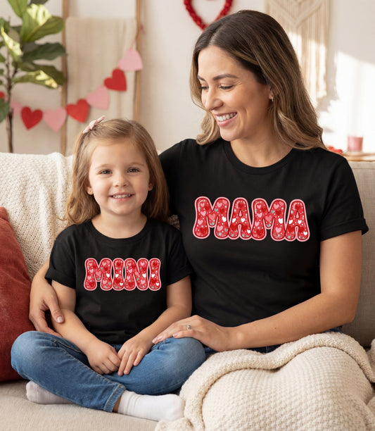 Mini Kids T‑Shirt — Red Heart "MINI" Graphic Tee