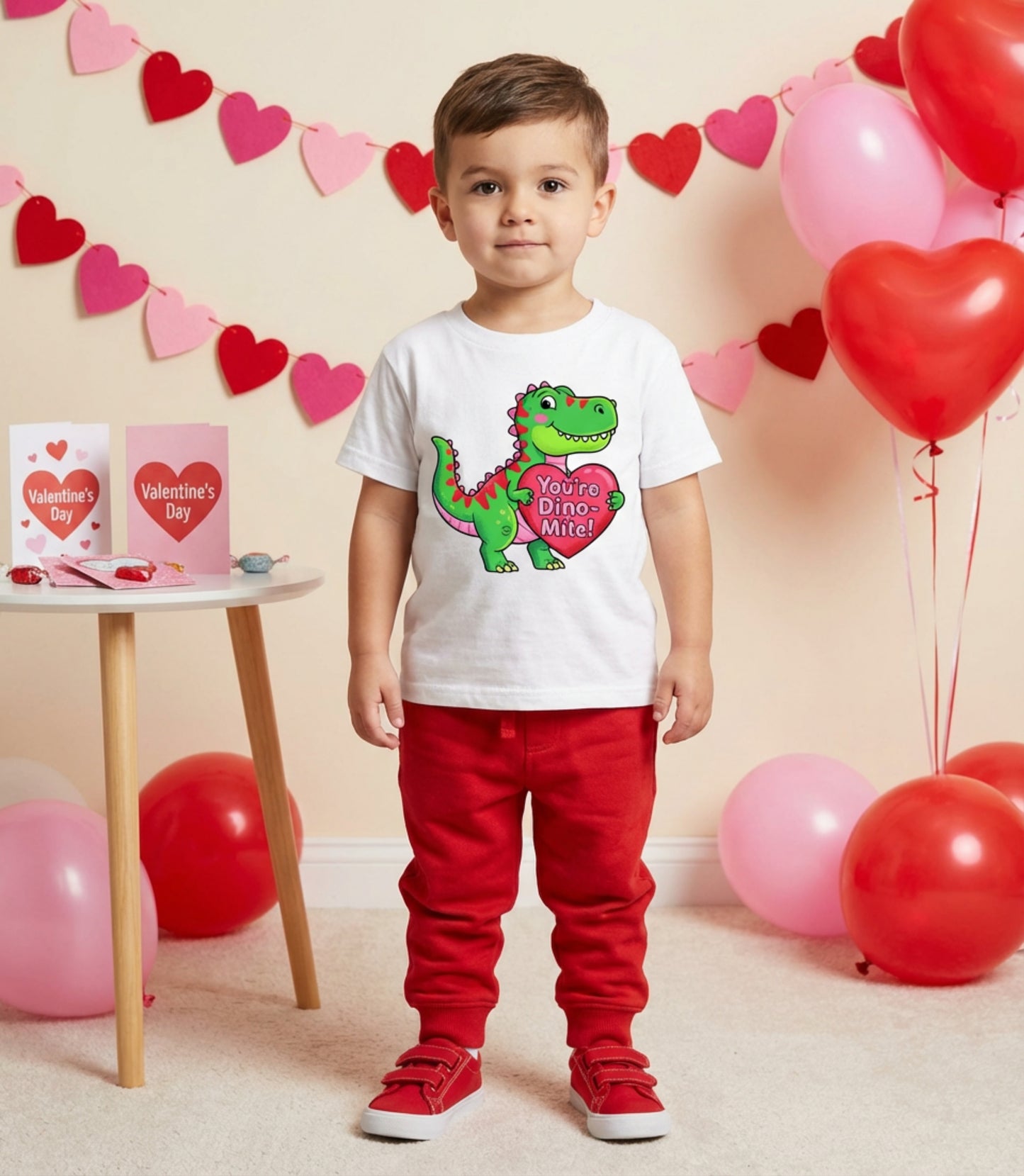 Toddler Tee — 'You're Dino-Mite!' Cute Valentine Dinosaur Shirt
