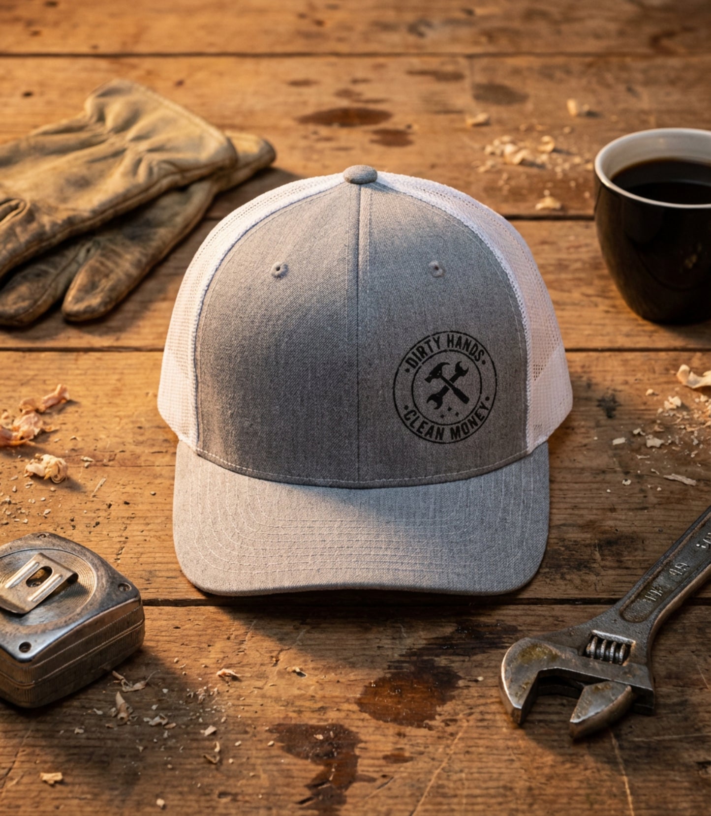 Dirty Hands Clean Money Embroidered Trucker Hat | Richardson 112