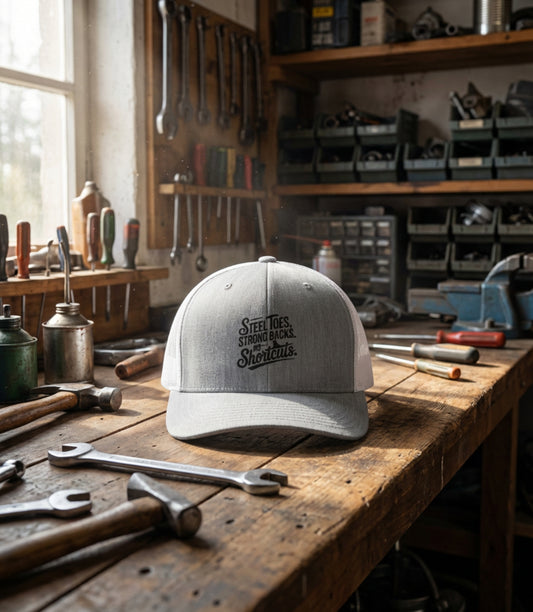 Steel Toes Strong Backs No Shortcuts Trucker Hat | Richardson 112