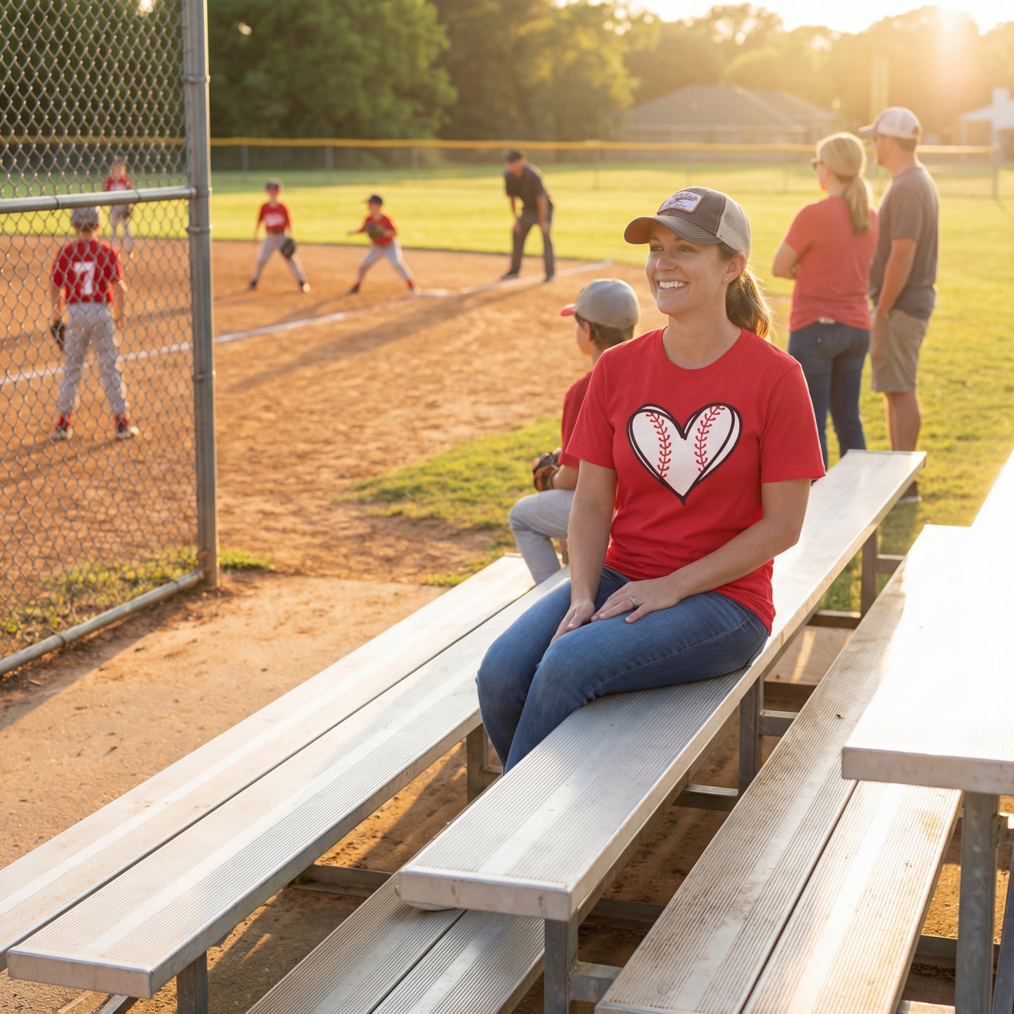 Baseball Love Heart Shirt – Softstyle Game Day Tee