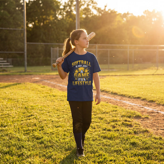 Kids Softball Tee — "Softball Is Not Just A Game It's A Lifestyle" Youth Shirt