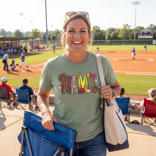 Game Day Mama Graphic Tee – Baseball & Softball Mom Shirt