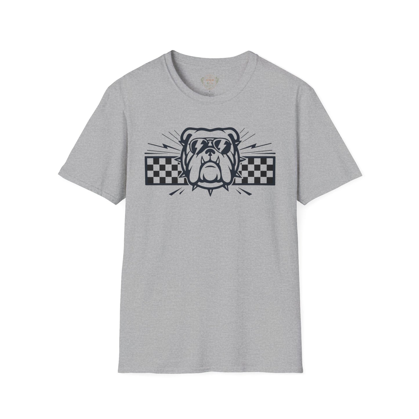 Bulldog Checkerboard Graphic Tee