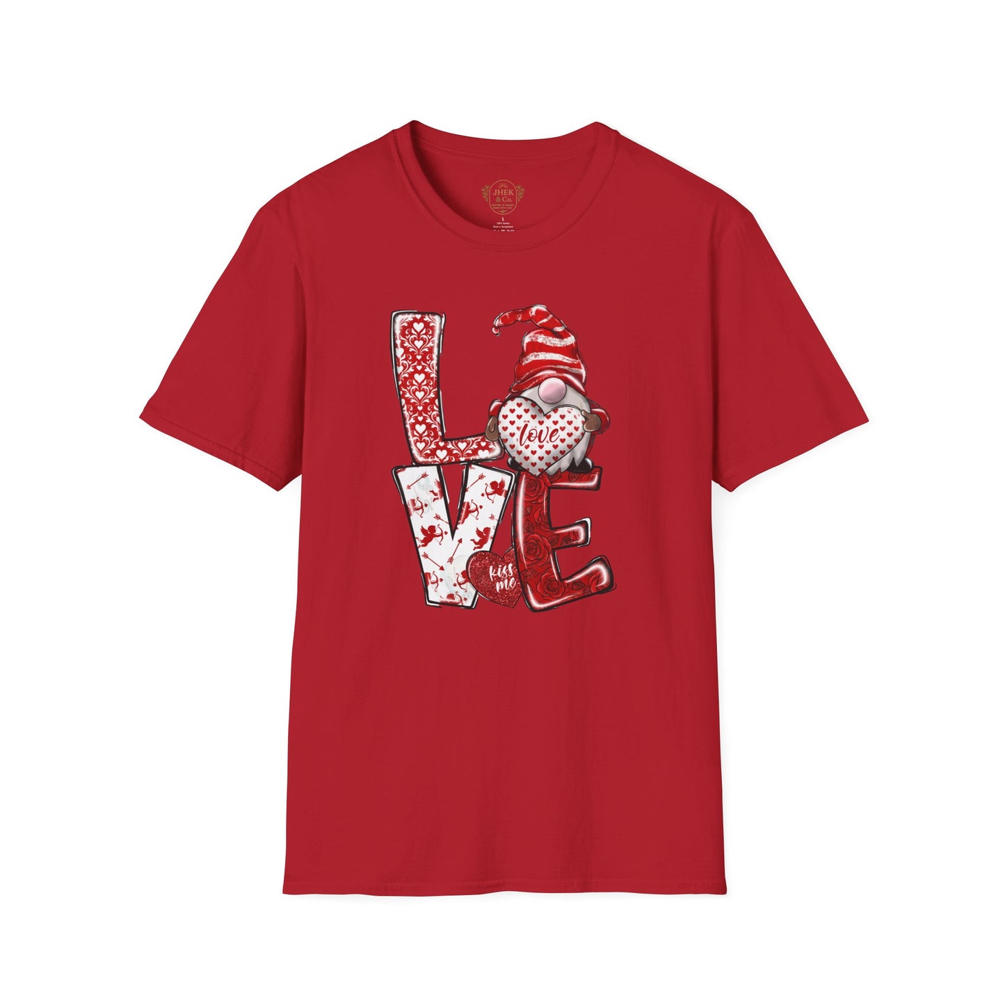 Valentine Gnome "LOVE" Tee – Cute Valentine’s Day T-Shirt