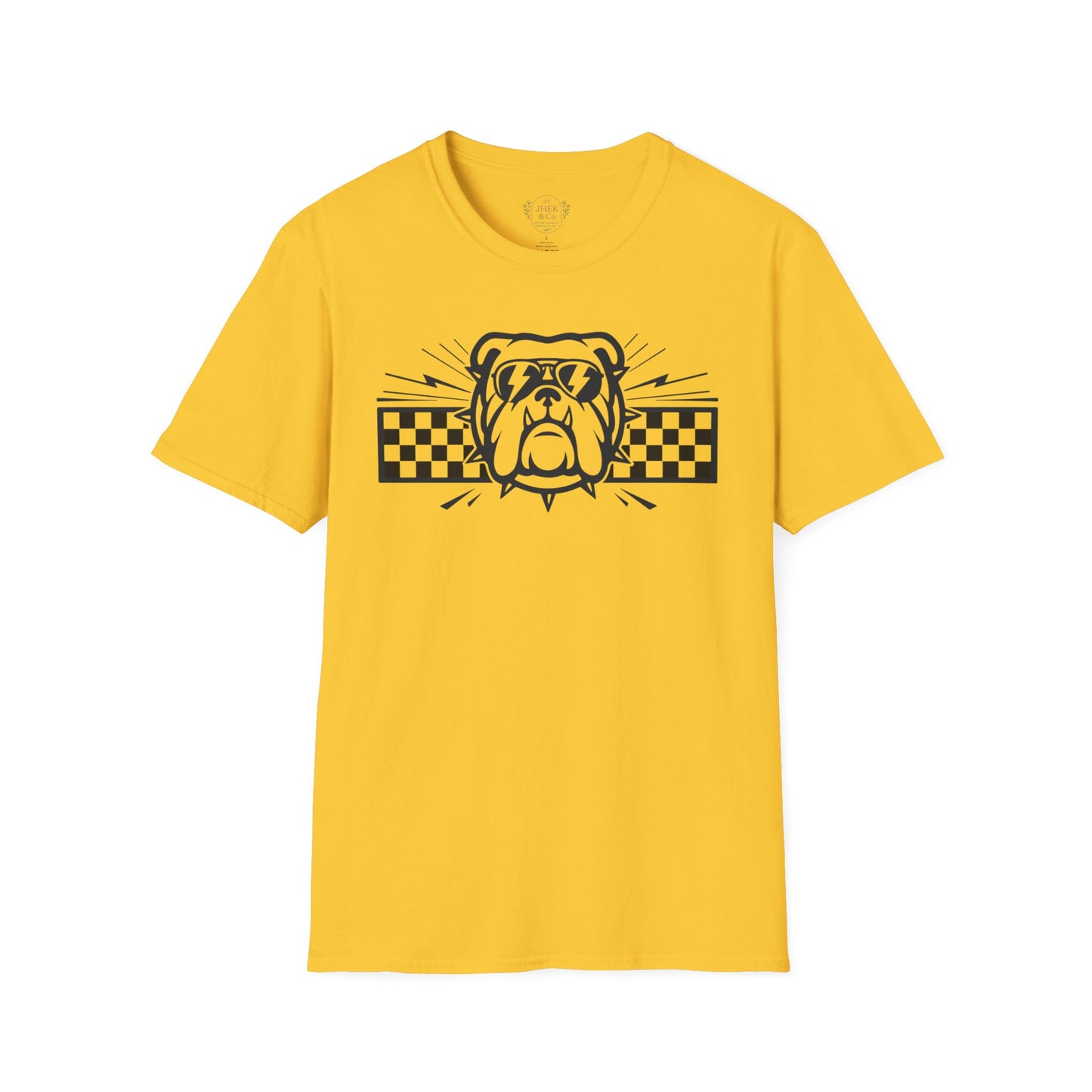 Bulldog Checkerboard Graphic Tee