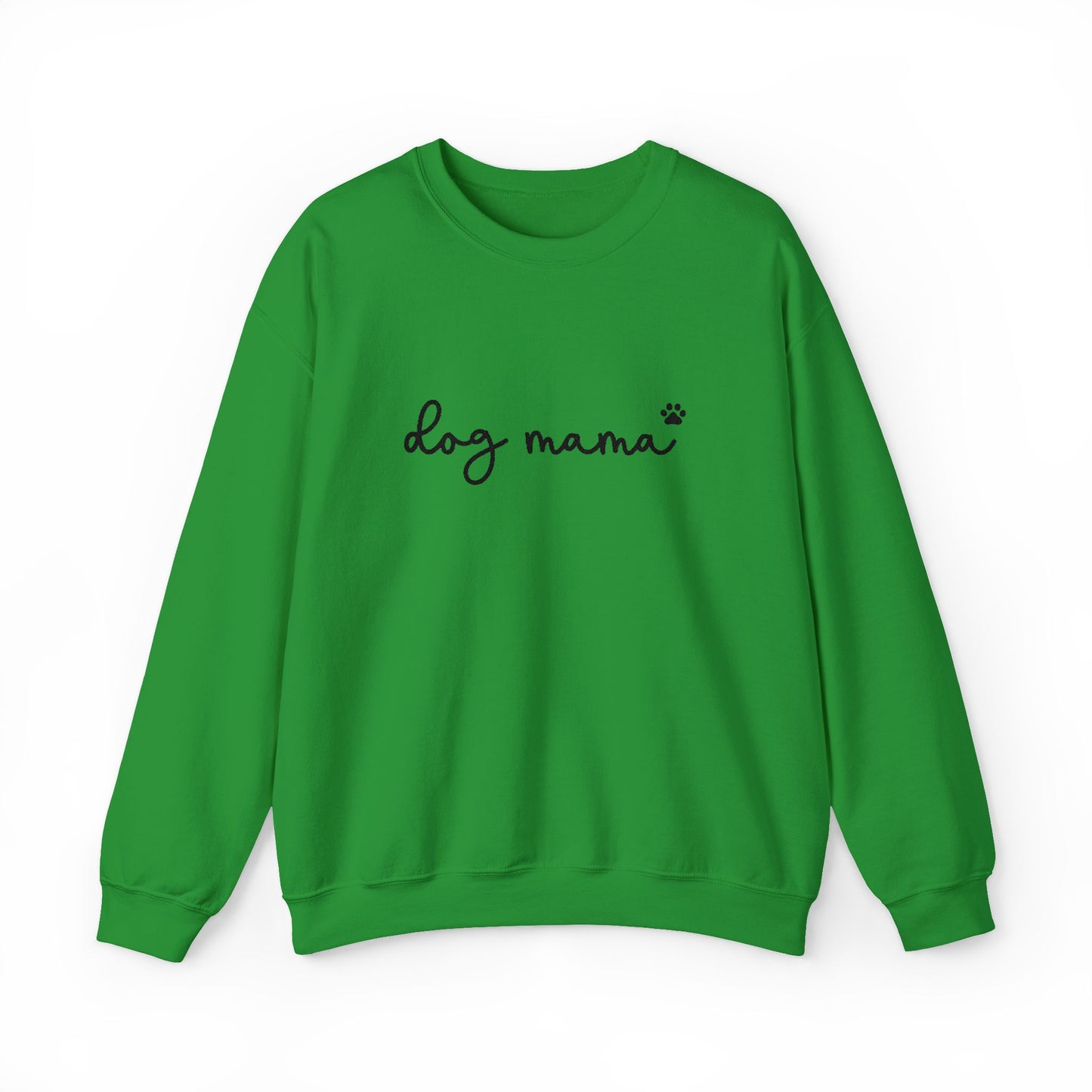 Dog Mama Embroidered Crewneck Sweatshirt | Gildan 18000