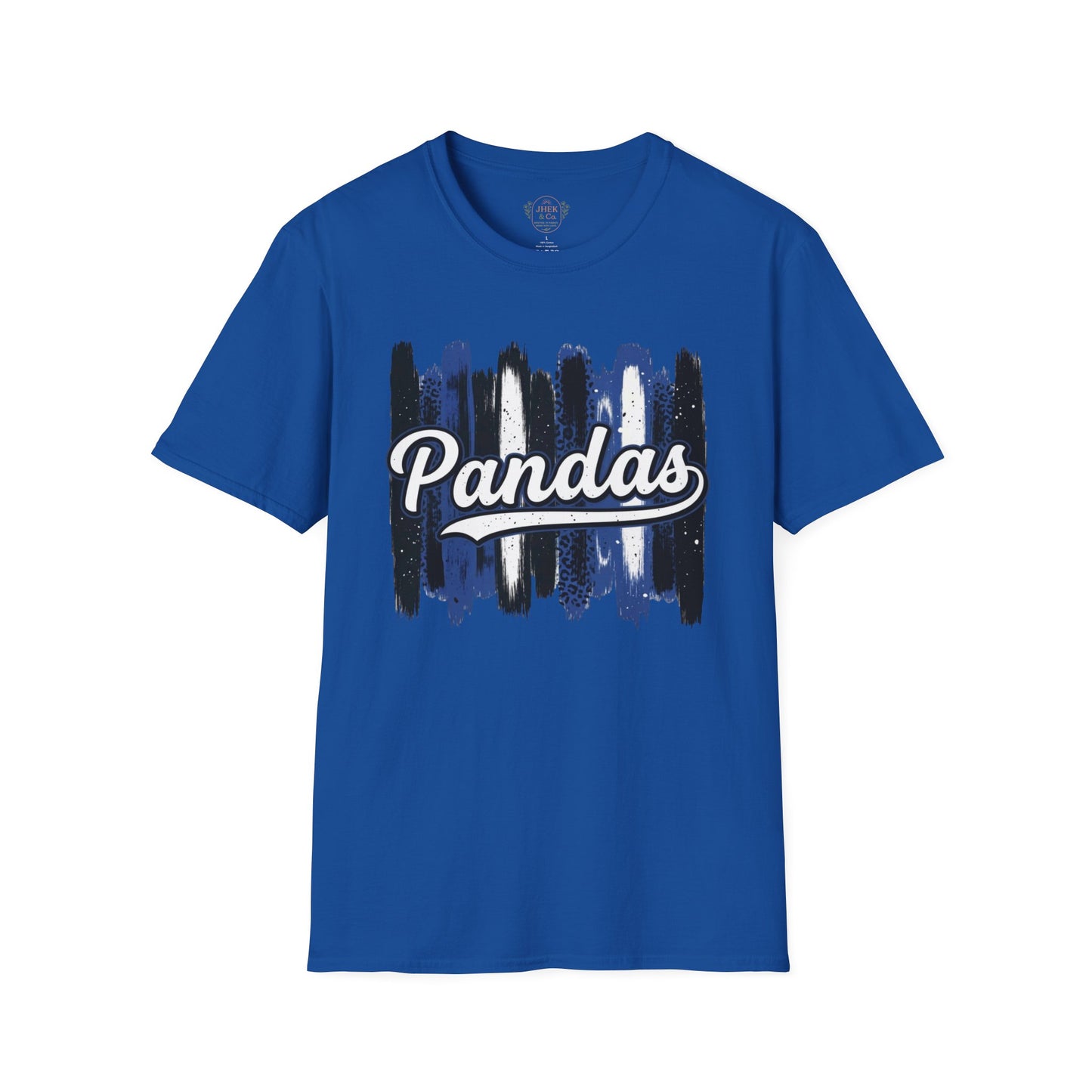 Pandas Brushstroke T-Shirt — Vintage Script School Spirit Tee