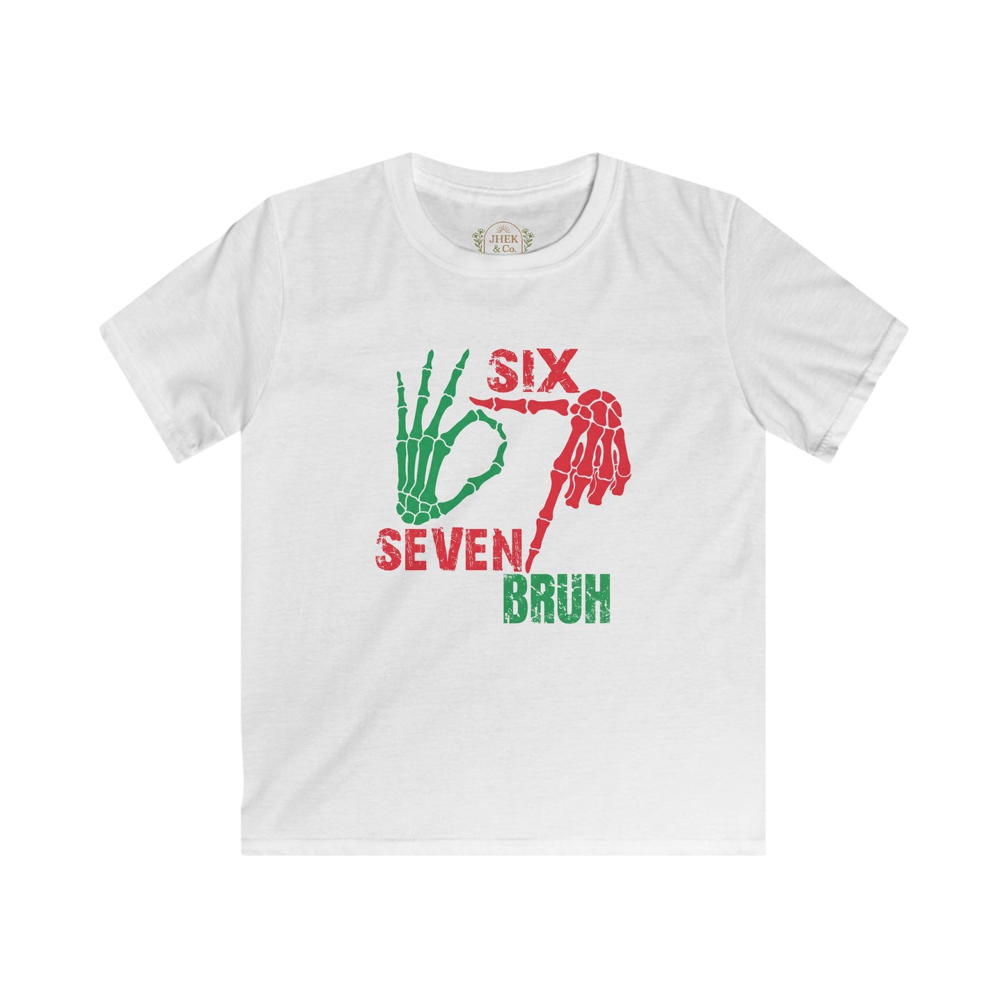 'Six Seven Bruh' Skeleton Hand Graphic Tee