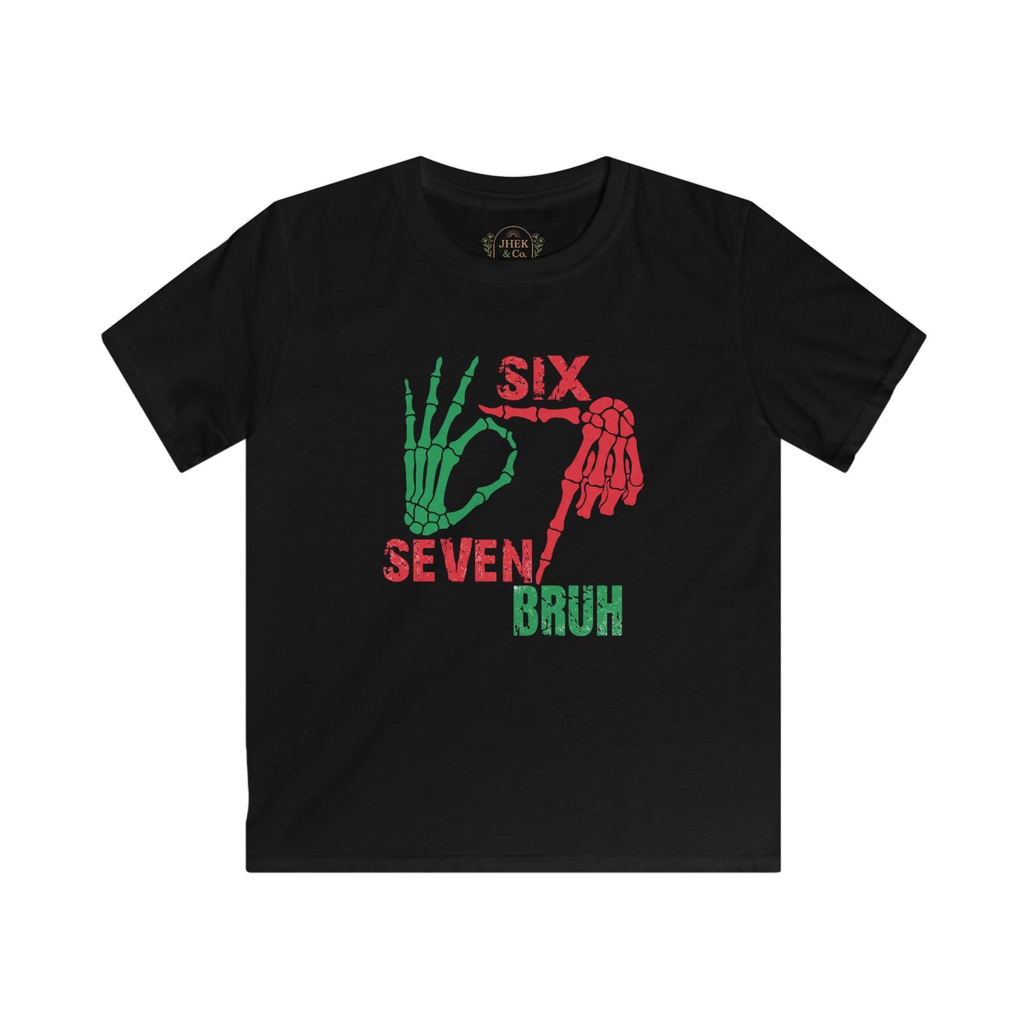 'Six Seven Bruh' Skeleton Hand Graphic Tee