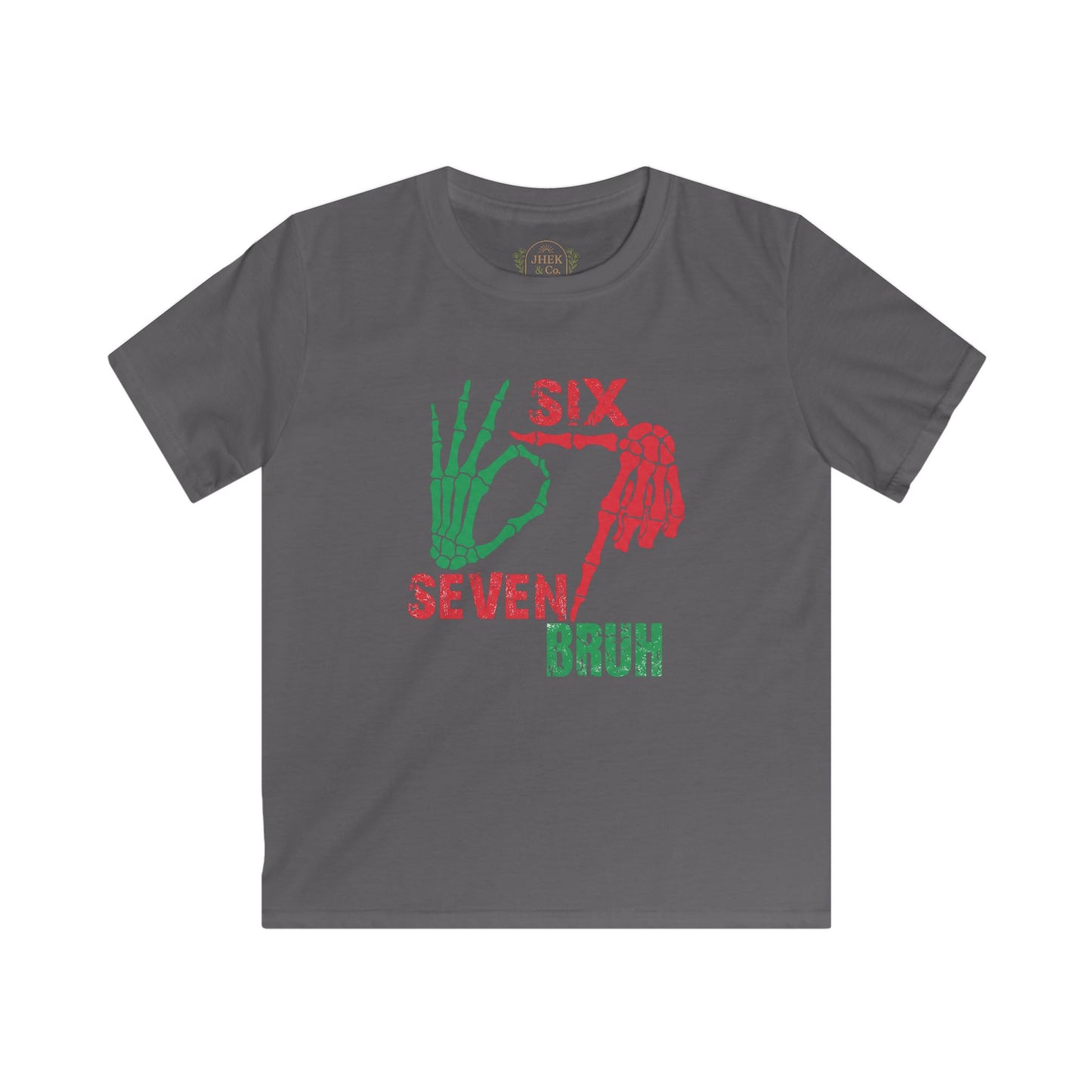 'Six Seven Bruh' Skeleton Hand Graphic Tee
