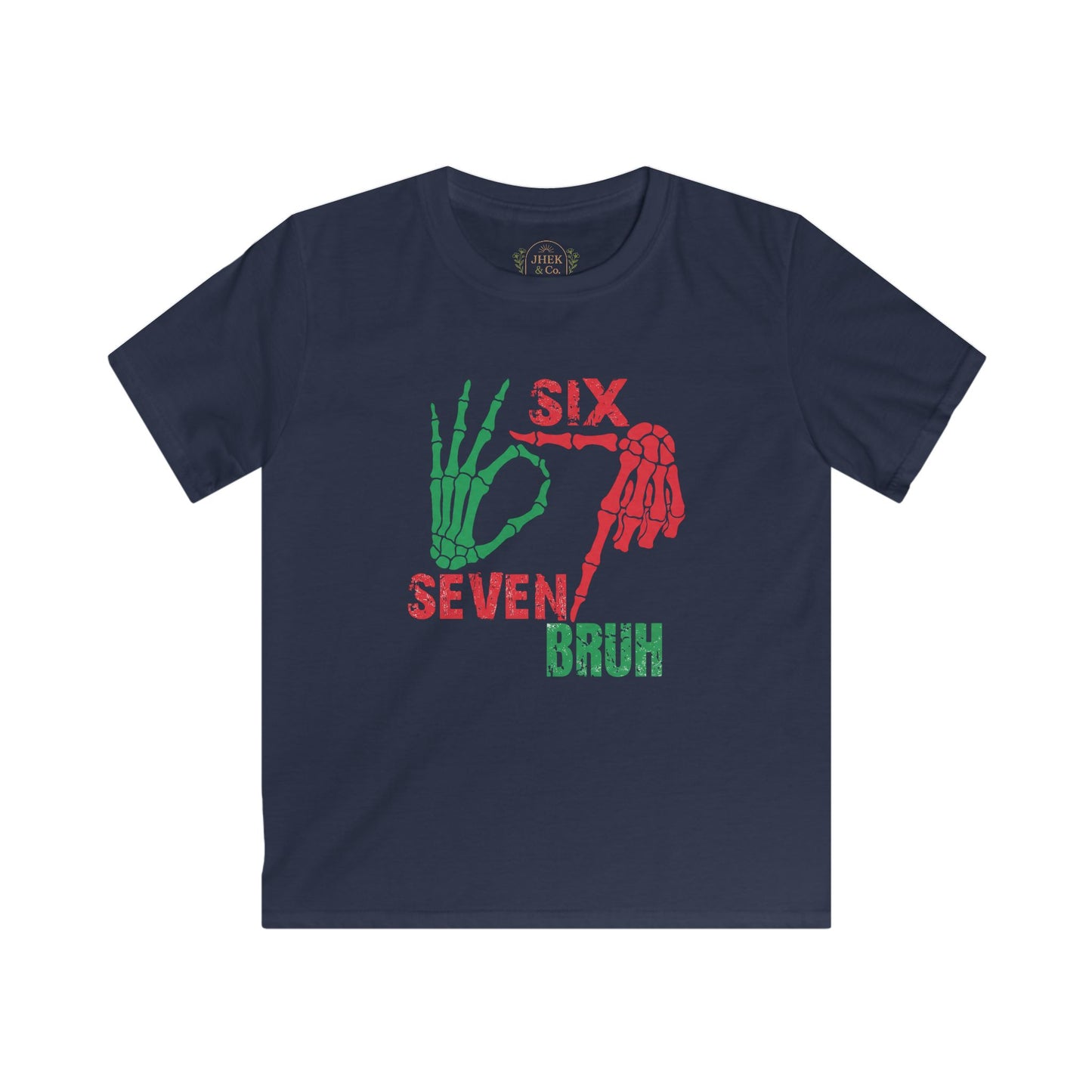 'Six Seven Bruh' Skeleton Hand Graphic Tee