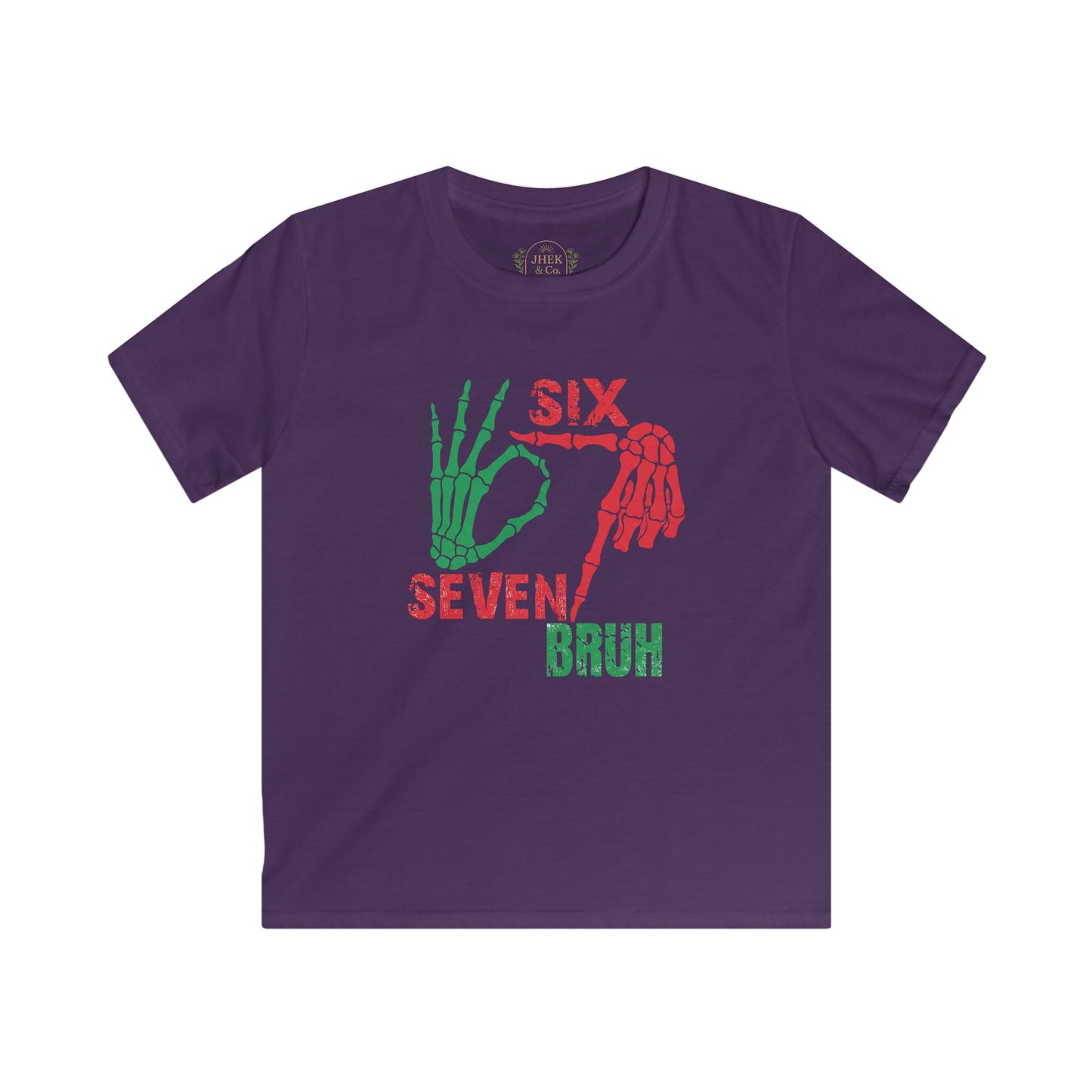 'Six Seven Bruh' Skeleton Hand Graphic Tee