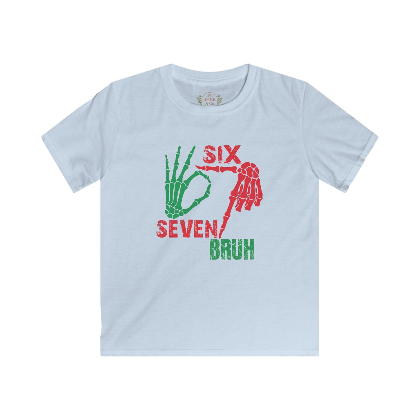 'Six Seven Bruh' Skeleton Hand Graphic Tee