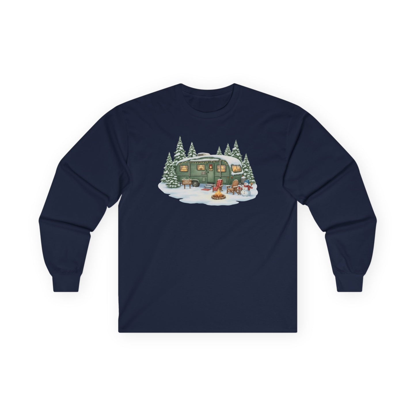 Cozy Retro Camper by Campfire Long Sleeve Graphic Tee