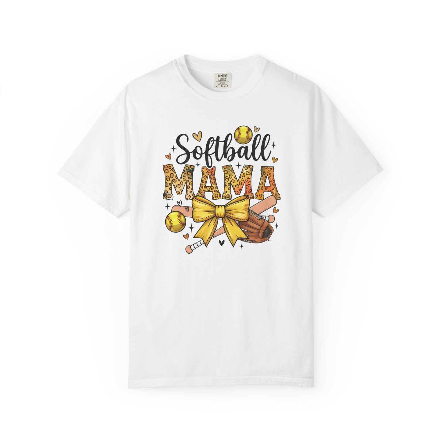 Softball Mama T-Shirt — Cute Softball Mom Tee with Bow & Glove