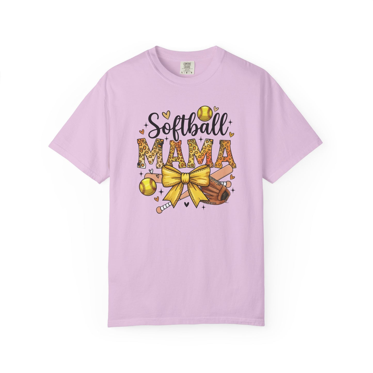 Softball Mama T-Shirt — Cute Softball Mom Tee with Bow & Glove