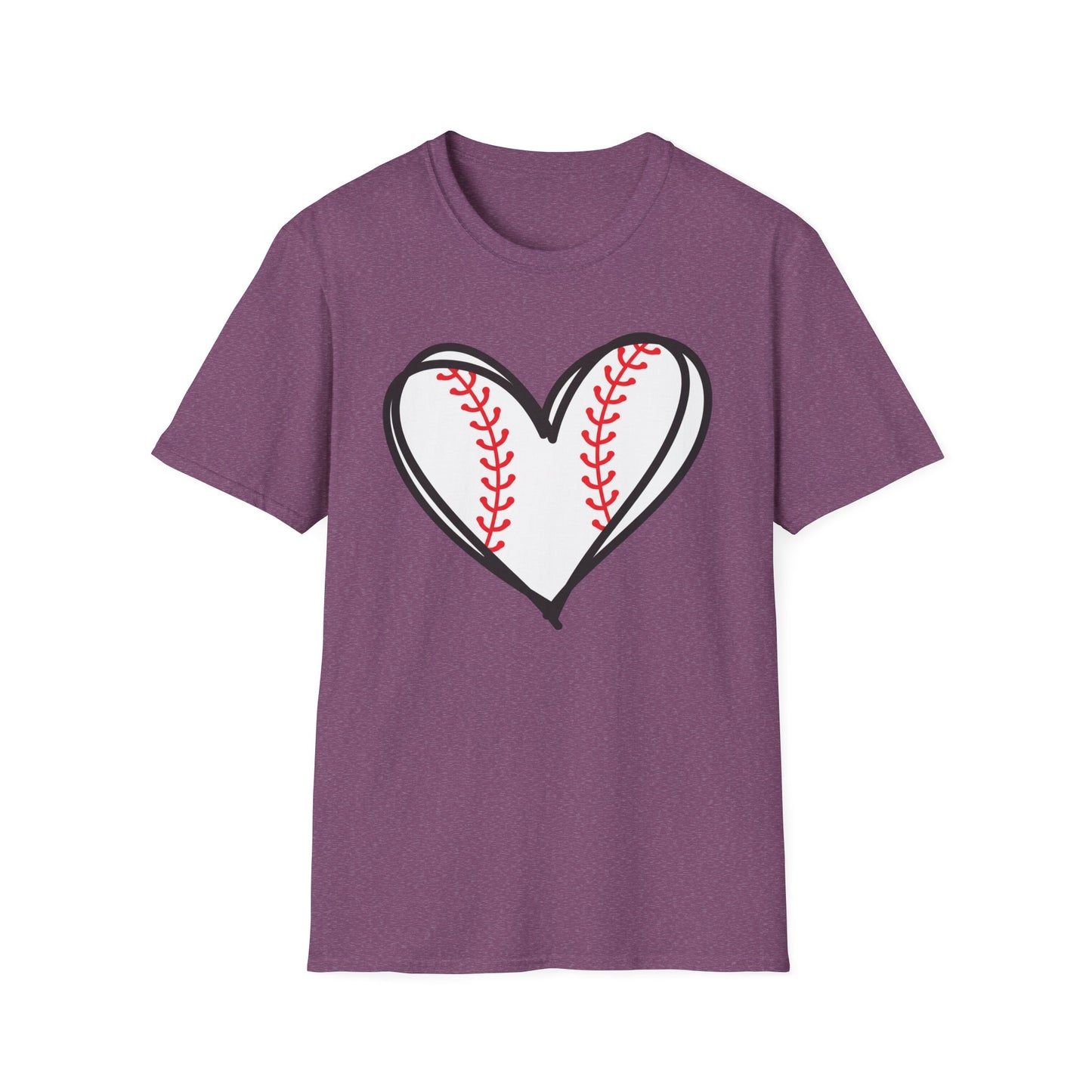 Baseball Love Heart Shirt – Softstyle Game Day Tee
