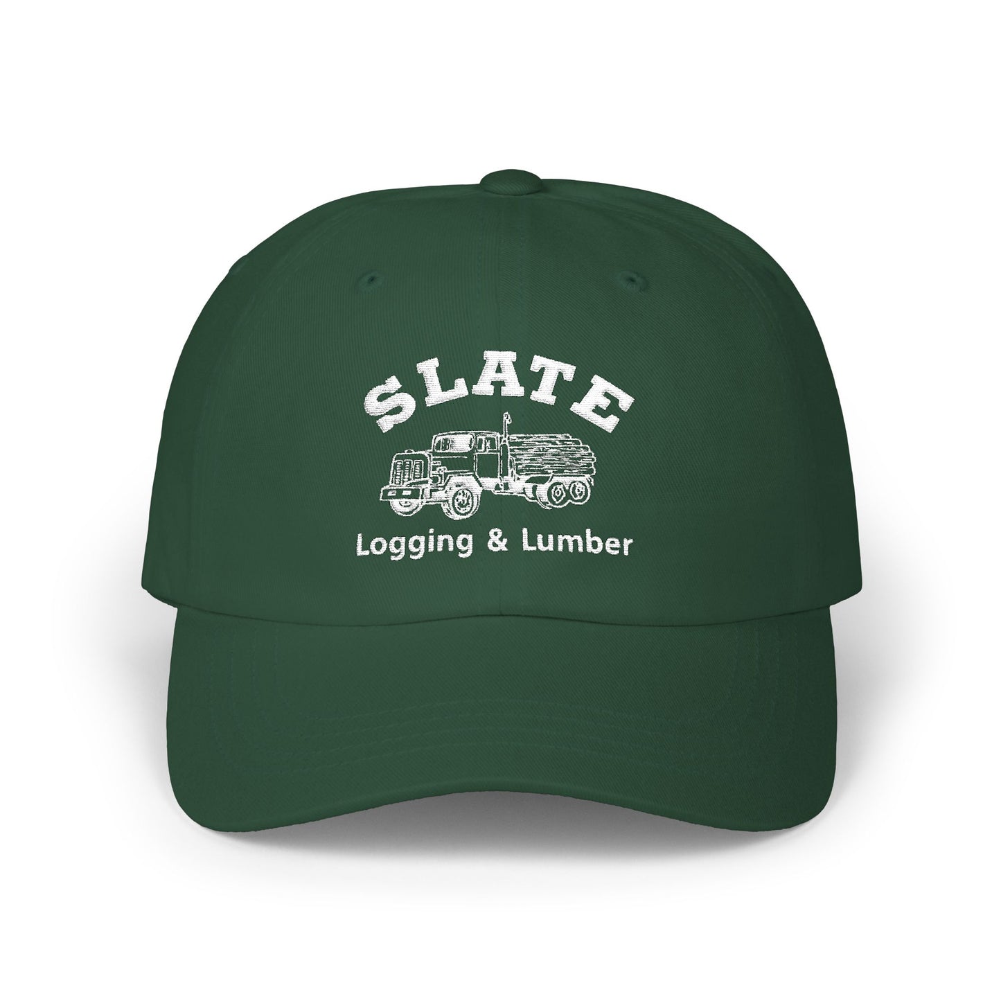 SLATE Logging & Lumber Dad Cap | Embroidered Business Hat