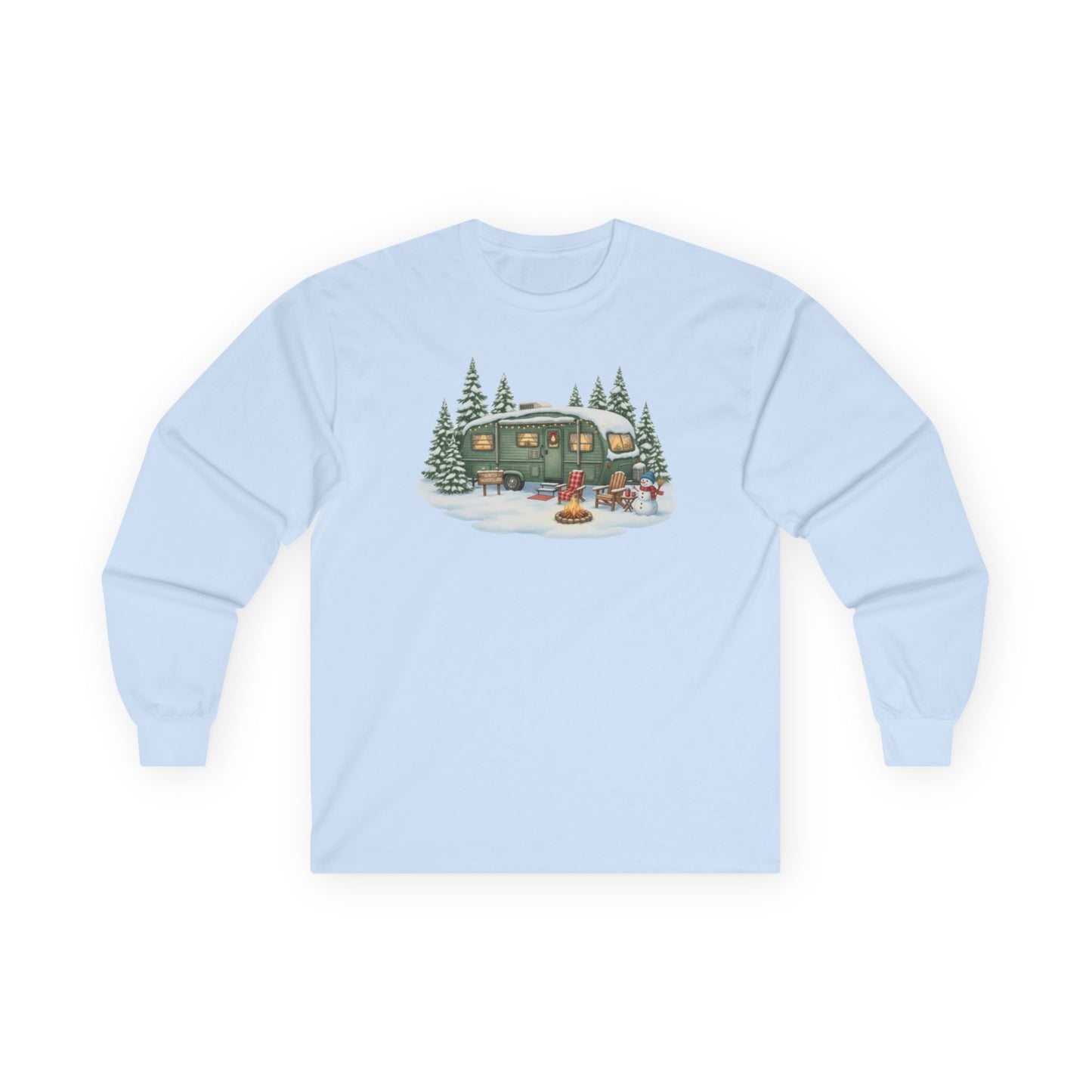 Cozy Retro Camper by Campfire Long Sleeve Graphic Tee