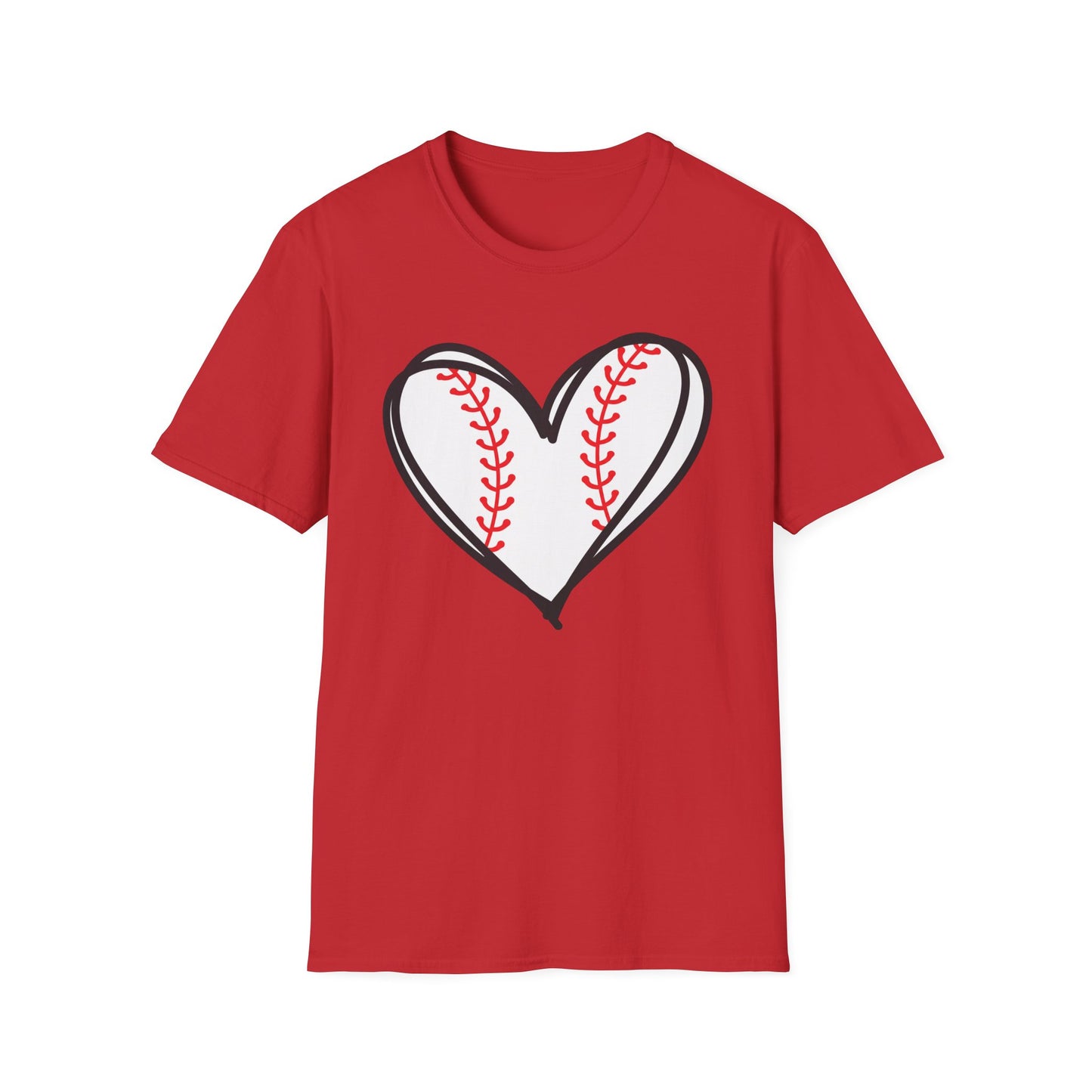 Baseball Love Heart Shirt – Softstyle Game Day Tee