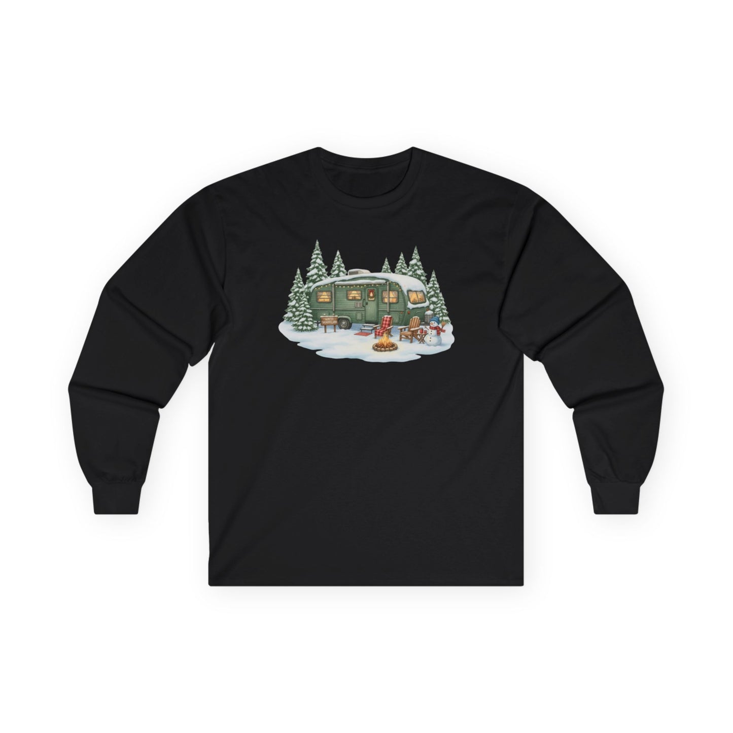 Cozy Retro Camper by Campfire Long Sleeve Graphic Tee