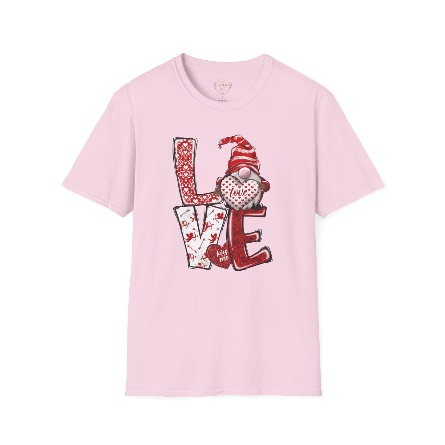 Valentine Gnome "LOVE" Tee – Cute Valentine’s Day T-Shirt