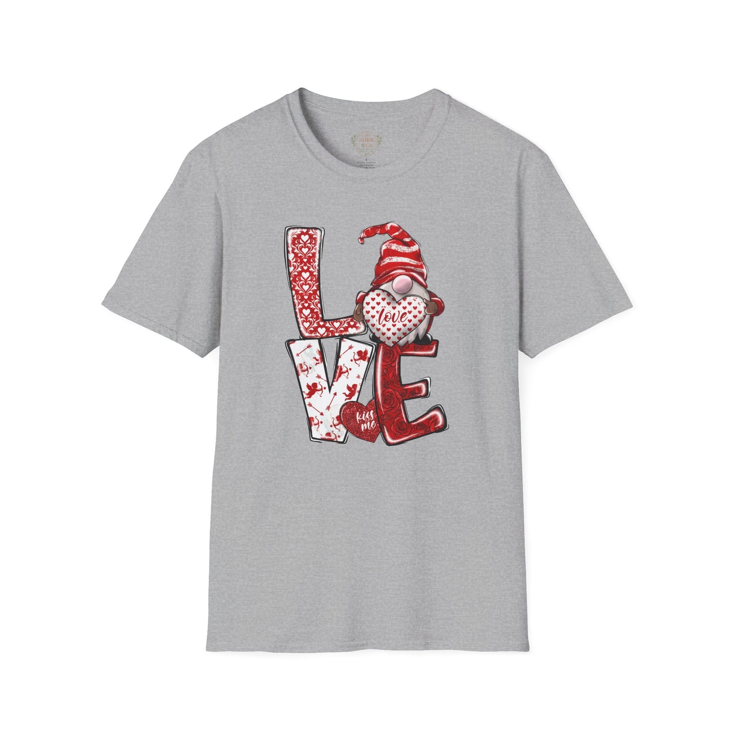 Valentine Gnome "LOVE" Tee – Cute Valentine’s Day T-Shirt