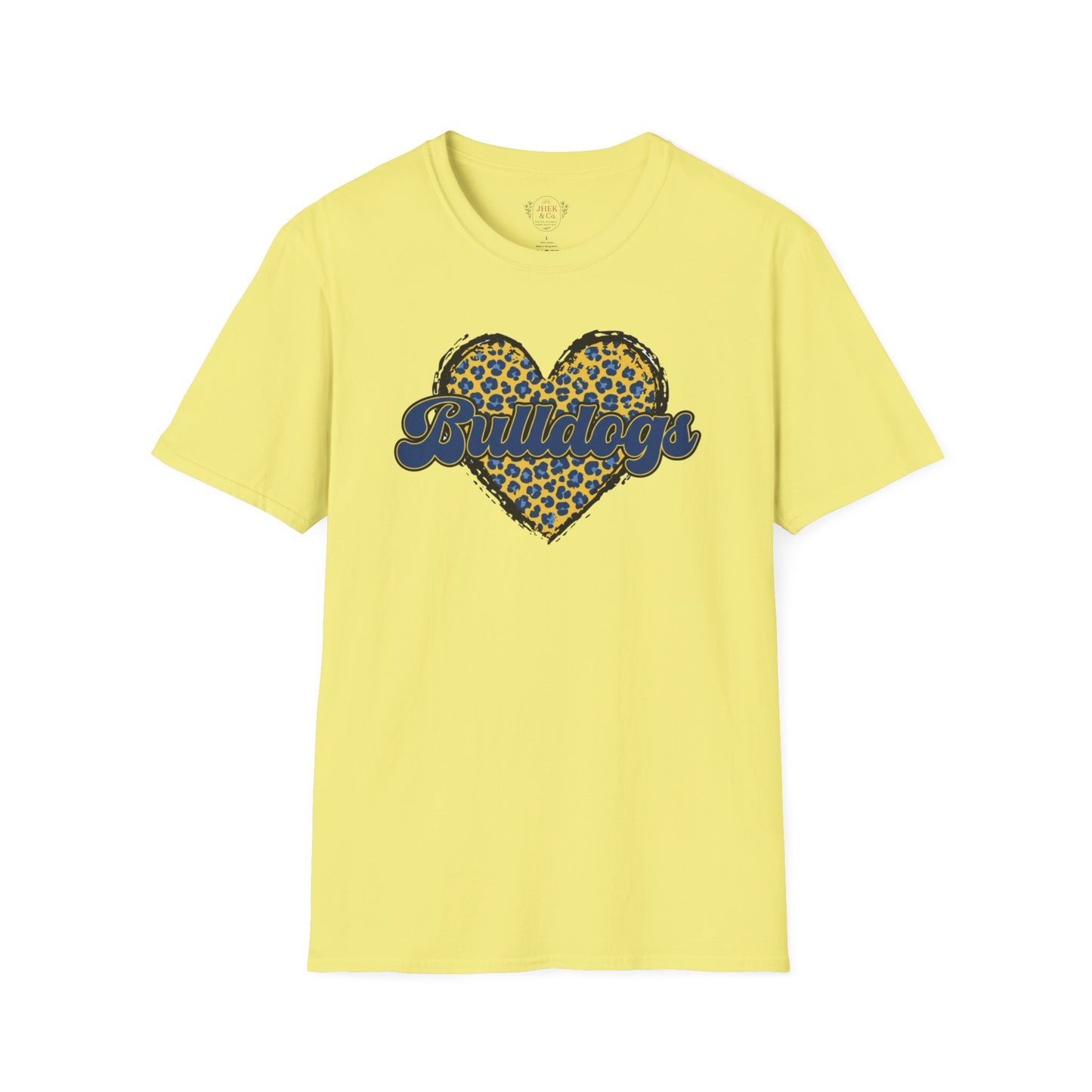 Bulldogs Leopard Heart Graphic Tee