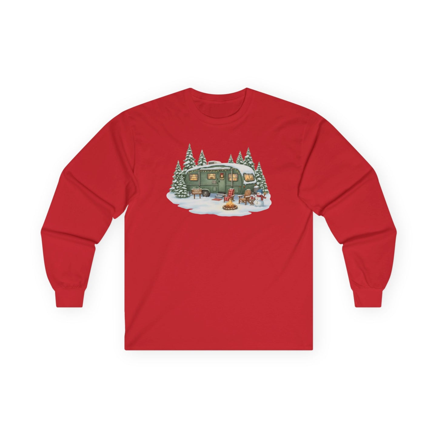 Cozy Retro Camper by Campfire Long Sleeve Graphic Tee