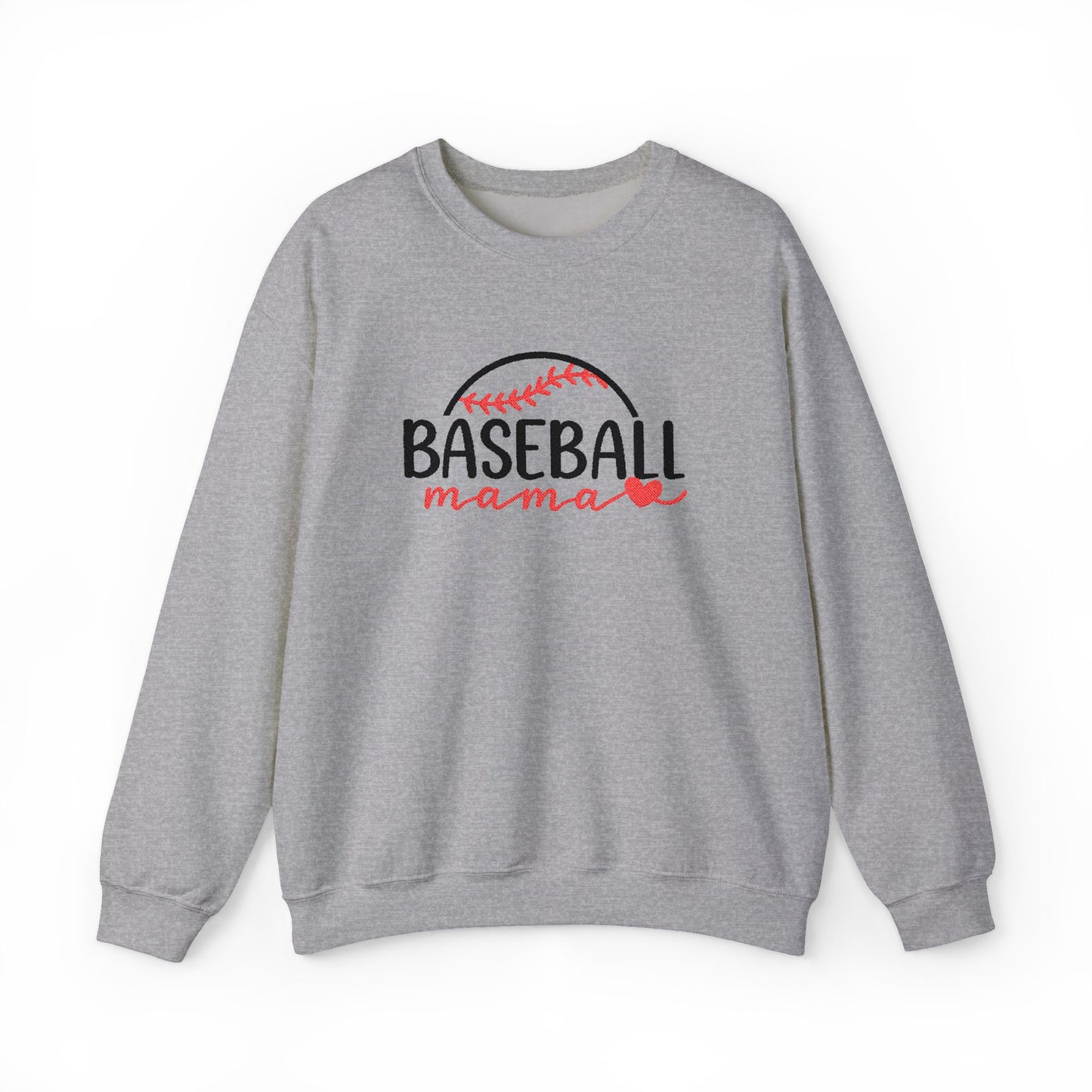 Baseball Mama Sweatshirt — Women's Baseball Mom Crewneck (Embroidered)
