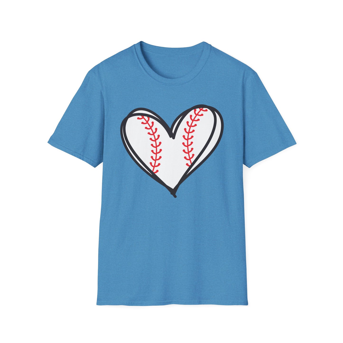 Baseball Love Heart Shirt – Softstyle Game Day Tee